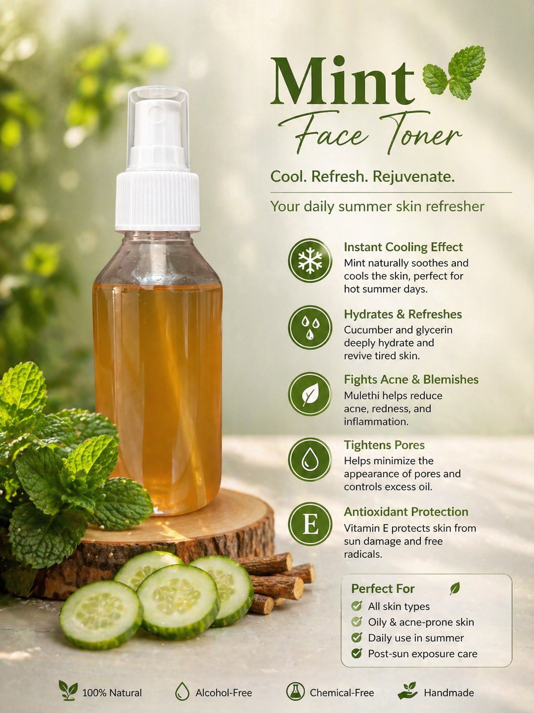 Homemade Mint Face Toner
